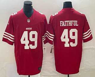 Men & Women & Youth San Francisco 49ers #49 Faithful Red 2023 FUSE Vapor Limited Stitched Jersey